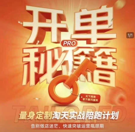 淘宝开单秘籍PRO，量身定制淘天实战陪跑计划，告别做店迷茫、快速突破运营瓶颈期(更新)-AIPOD