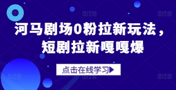 河马剧场0粉拉新玩法，短剧拉新嘎嘎爆-AIPOD
