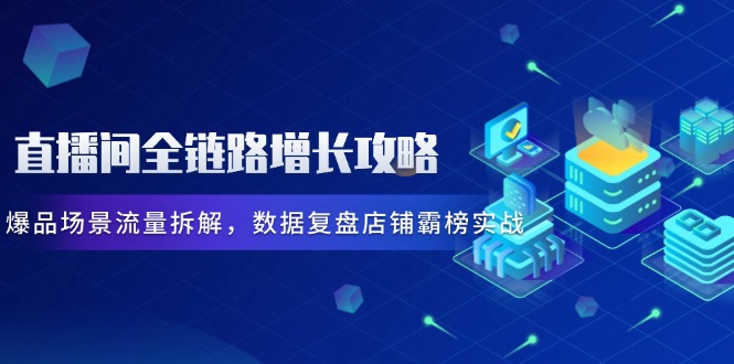 直播间全链路增长攻略，爆品场景流量拆解，数据复盘店铺霸榜实战-AIPOD