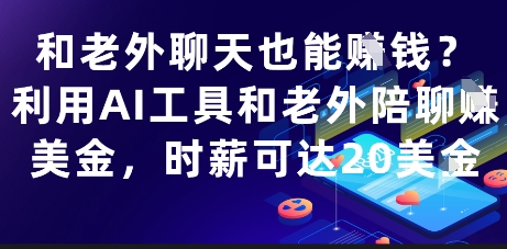 和老外聊天也能挣钱？利用AI工具和老外陪聊挣美金，时薪可达20刀-亮剑学堂