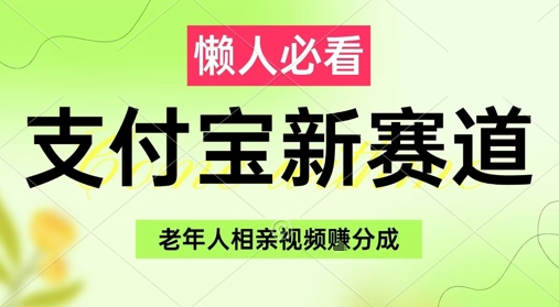 支付宝新赛道，利用老年人相亲视频，挣分成收益，轻松月入过W，操作简单-亮剑学堂