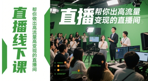 直播线下课，帮你做出高流量高变现的直播间-亮剑学堂