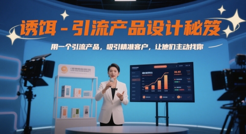 诱饵-引流产品设计秘笈，用一个引流产品，吸引精准客户，让他们主动找你-亮剑学堂
