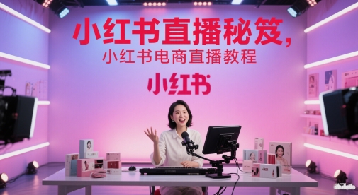 小红书直播秘笈，小红书电商直播教程-亮剑学堂