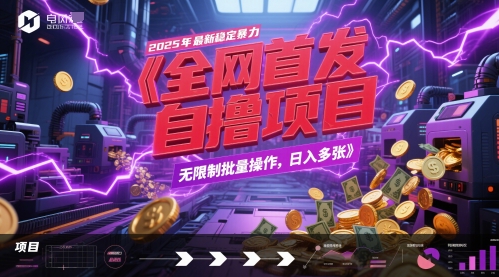 全网首发，2025年最新稳定暴力全自动自撸项目，无限制批量操作，日入多张-亮剑学堂