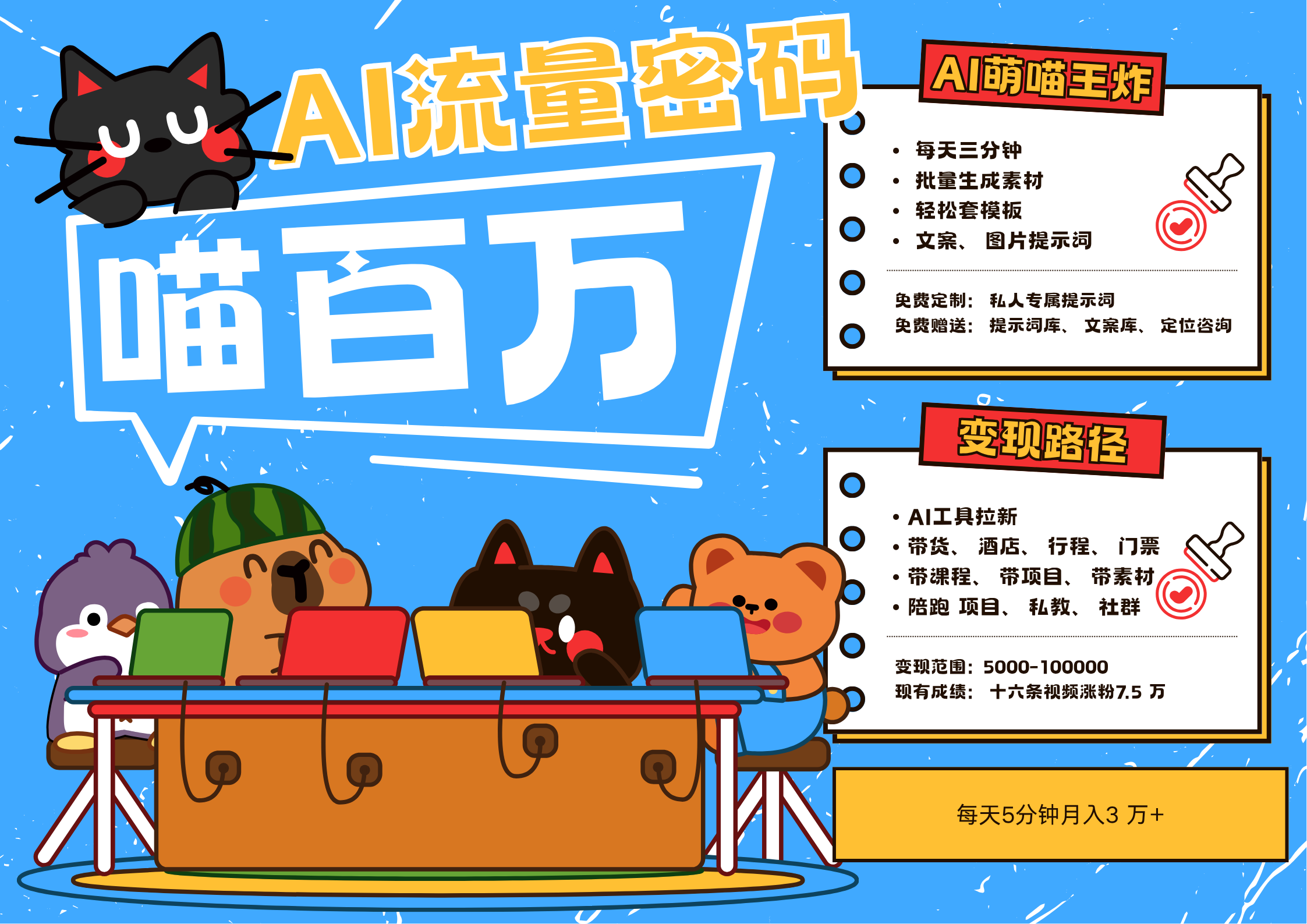 AI+宠物+旅行，2025最火流量密码 轻松用AI宠物做文旅账号，N种变现渠道月入五位数-极光库