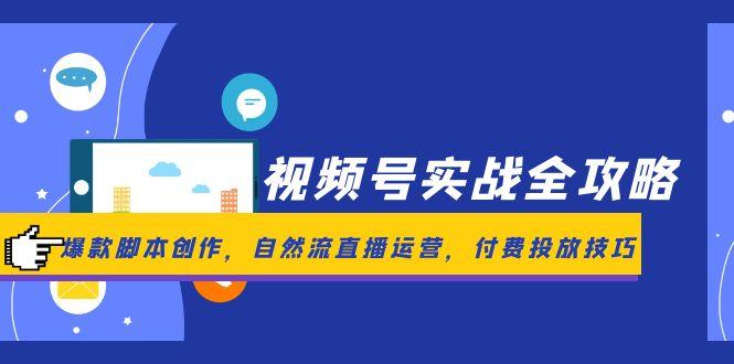 视频号实战全攻略，爆款脚本创作，自然流直播运营，付费投放技巧-AIPOD