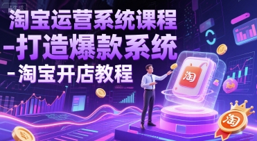 淘宝运营系统课程-打造爆款系统-淘宝开店教程-AIPOD