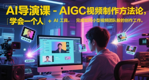AI导演课-AIGC视频制作方法论，学会一个人+AI工具，完成如同小型视频团队般的创作工作，实现导演梦-AIPOD