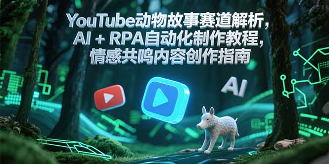 YouTube动物故事赛道解析，AI+RPA自动化制作教程，情感共鸣内容创作指南-AIPOD