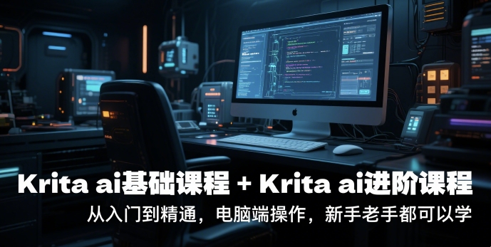 krita ai基础课程+Krita ai进阶课程，从入门到精通，电脑端操作，新手老手都可以学-AIPOD