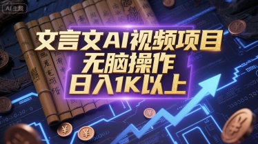 文言文AI视频项目，无脑操作，日入1K以上-AIPOD