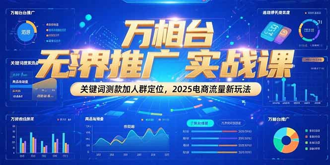 万相台无界推广实战课，关键词测款加人群定位，2025电商流量新玩法-AIPOD