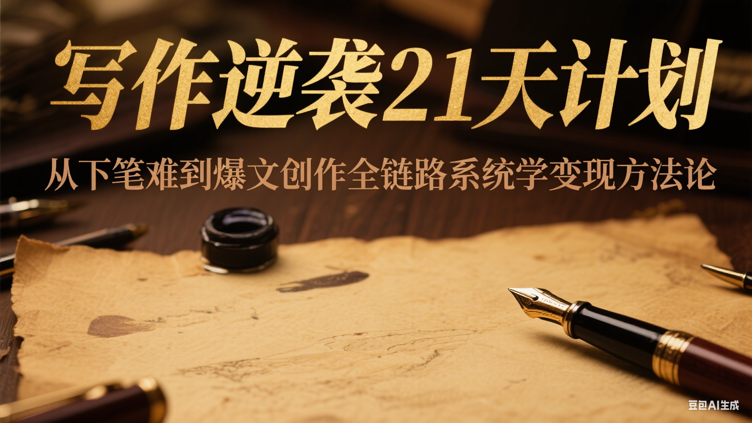 写作逆袭21天计划：从下笔难到爆文创作全链路系统学变现方法论-AIPOD