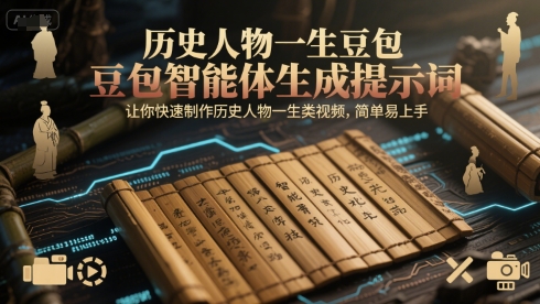 历史人物一生豆包智能体生成提示词，让你快速制作历史人物一生类视频，简单易上手-AIPOD