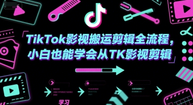 TikTok影视搬运剪辑全流程，小白也能学会从TK影视剪辑-AIPOD