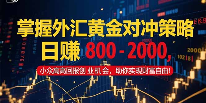 掌握外汇黄金对冲策略，日赚 800 – 2000，小众高回报创业机会，助你实…-AIPOD