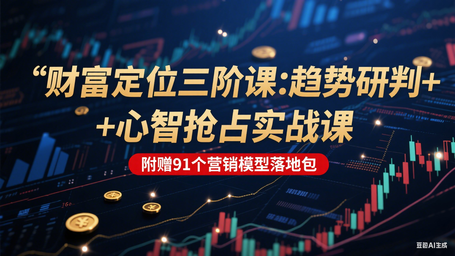 财富定位三阶：趋势研判 + 心智抢占实战课，附赠91个营销模型落地包-AIPOD