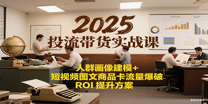2025投流带货实战课：人群画像建模+短视频图文商品卡流量爆破ROI提升方案-AIPOD