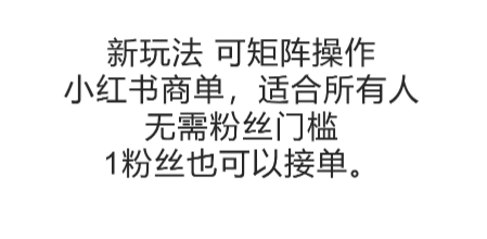可矩阵操作，小红书商单新玩法，适合所有人，无需粉丝门槛，1粉丝也可以接单-AIPOD