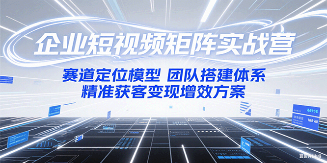 企业短视频矩阵实战营：赛道定位模型+团队搭建体系+精准获客变现增效方案-AIPOD