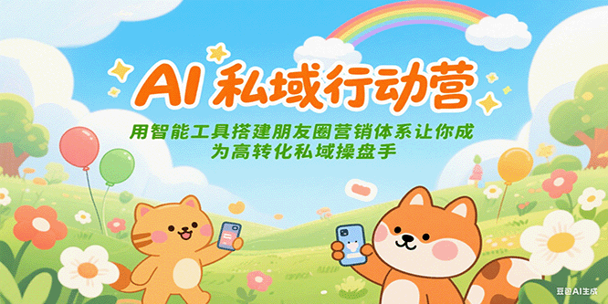 AI私域行动营：用智能工具搭建朋友圈营销体系让你成为高转化私域操盘手-AIPOD