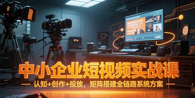 中小企业短视频实战课，认知+创作+投放，矩阵搭建全链路系统方案-AIPOD