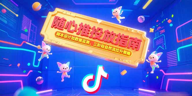 随心推投放指南，脚本设计加数据监测，三阶段自然流拉升策略-AIPOD