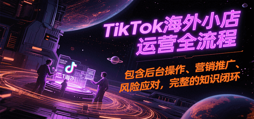 TikTok海外小店运营全流程，包含后台操作、营销推广、风险应对，完整的知识闭环-AIPOD
