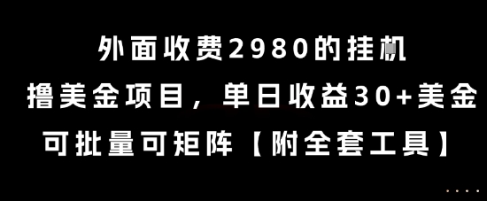 外面收费2980的挂G撸美金项目，单日收益30+美金，可批量可矩阵-AIPOD