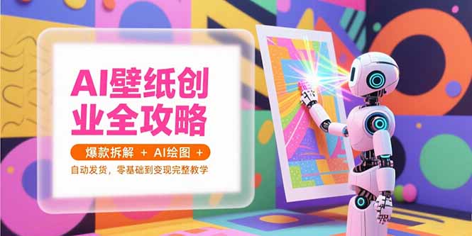 AI壁纸创业全攻略，爆款拆解+AI绘图+自动发货，零基础到变现完整教学-AIPOD