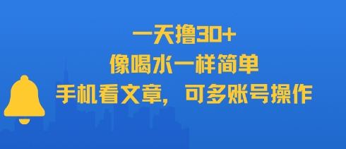 一天撸30+，像喝水一样简单，手机看文章，可多账号操作-AIPOD