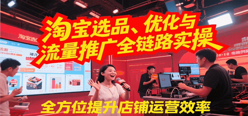 淘宝选品、优化与流量推广全链路实操，全面提升店铺运营效率-AIPOD