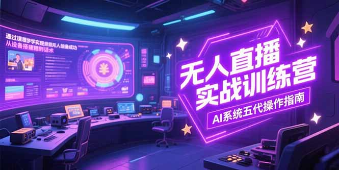 无人直播实操训练营，从设备搭建到话术，AI系统五代操作指南(7月更新)-AIPOD