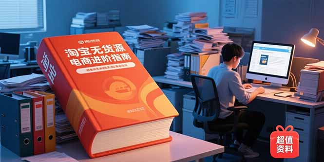 淘宝无货源电商进阶指南，包含新人课、进阶课，配套资料，蓝海选品等-AIPOD