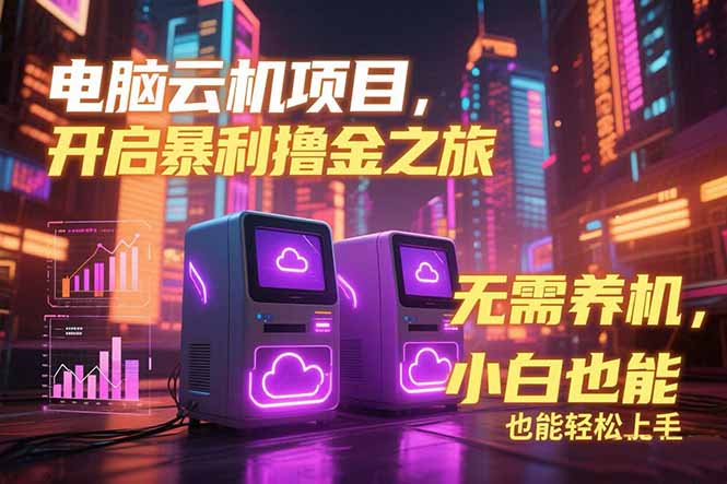 电脑云机项目 暴力撸金玩法，不需要养机 配置没有要求 单机100个窗口一…-AIPOD