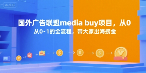 国外广告联盟media buy项目，从0-1的全流程，带大家出海捞金-AIPOD