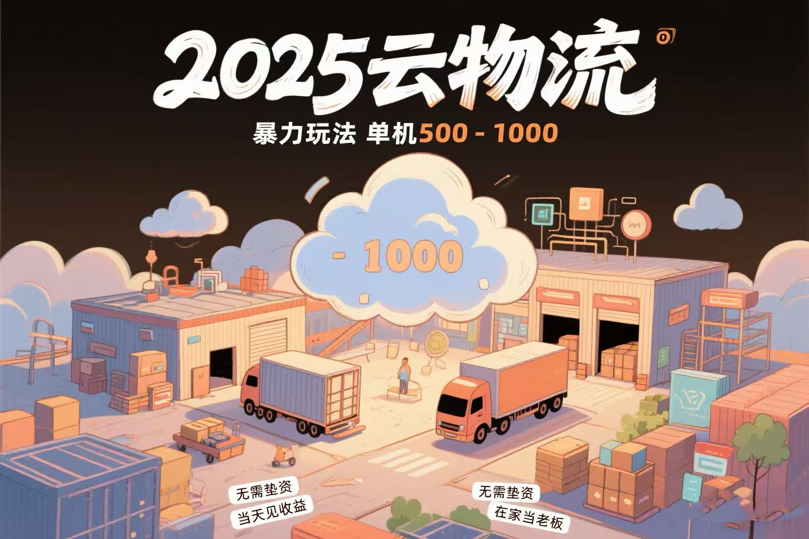 云物流赚差价，项目纯利润500~1000，无需垫资，当天到账。不需要有车，…-AIPOD
