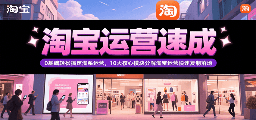 淘宝运营速成，0基础轻松搞定网店运营，10大核心模块分解快速复制落地（更新）-AIPOD