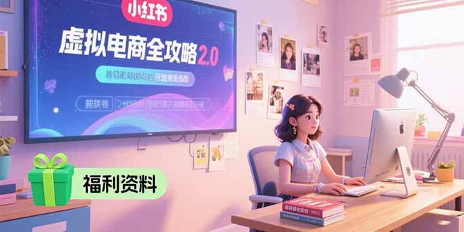 虚拟电商全攻略2.0，开店选品实操流程，账号定位、货源发布、笔记发布技巧-AIPOD