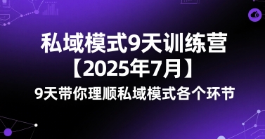 私域模式9天训练营【2025年7月】​9天带你理顺私域模式各个环节-AIPOD