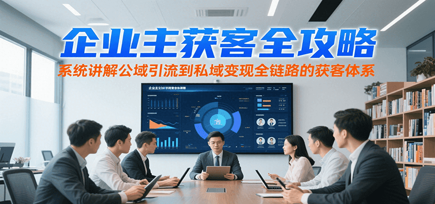 企业主获客全攻略，系统讲解公域引流到私域变现全链路的获客体系-AIPOD