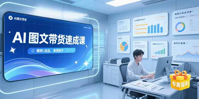 AI图文带货速成课，养号引流秘籍，爆款选品策略，美图制作全流程-AIPOD