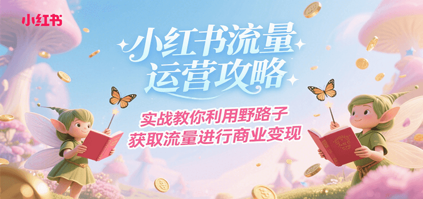 小红书流量运营攻略，实战教你利用野路子获取流量进行商业变现-AIPOD