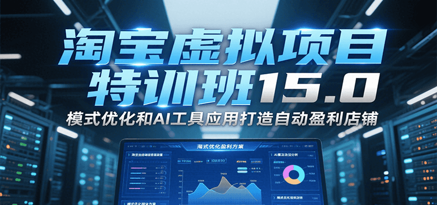 淘宝虚拟项目特训班15.0，模式优化和AI工具应用打造自动盈利店铺-AIPOD