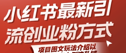 小红书最新引流创业粉方式，项目图文玩法介绍以及如何安全倒流私域-AIPOD