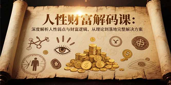 人性财富解码课6.0：深度解析人性弱点与财富逻辑，理论到落地完整解决方案-AIPOD
