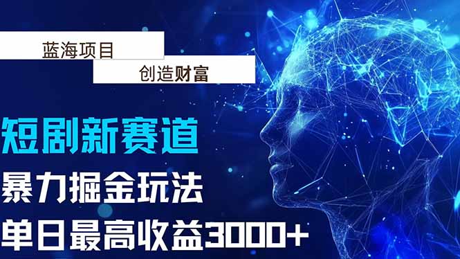抖音新赛道，暴力掘金玩法，单日收益最高3000+-AIPOD