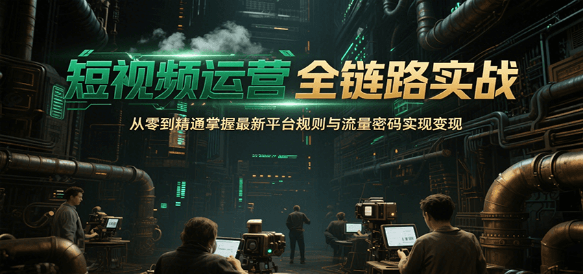 短视频运营全链路实战，从零到精通掌握最新平台规则与流量密码实现变现-AIPOD