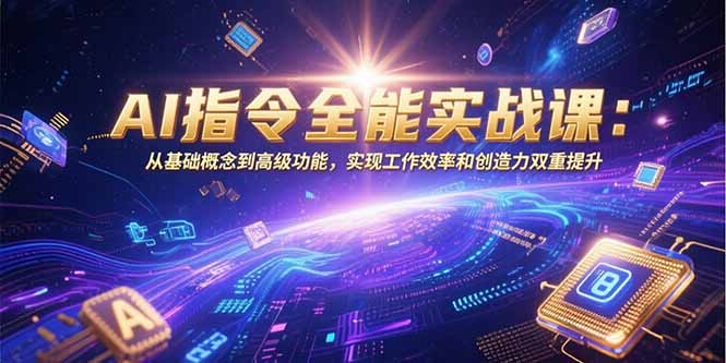 AI指令全能实战课：从基础概念到高级功能，实现工作效率和创造力双重提升-AIPOD